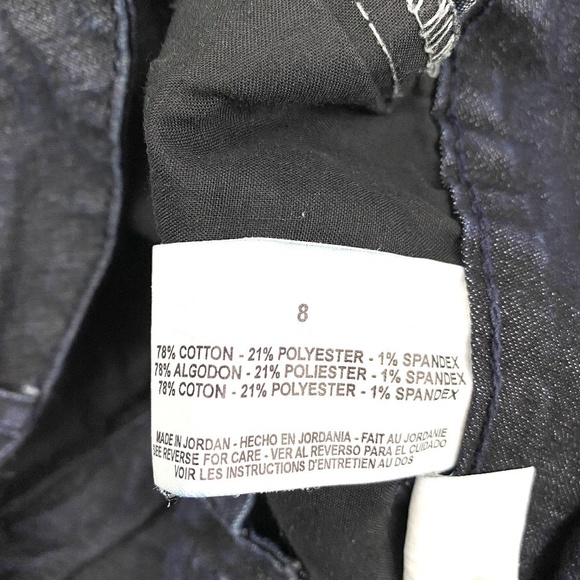 Gloria Vanderbilt Brielle Cuffed Capri Women's size 8 Dark Wash Blue Denim Jeans - Picture 4 of 4